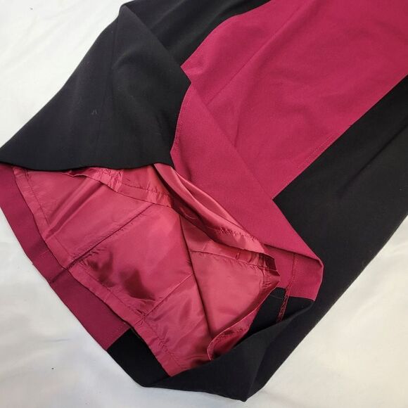 NEW Calvin Klein color‎ block pink sleeveless beet combo office dress 8 - Picture 7 of 9
